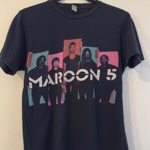 Maroon 5 Graphic Tee, Black, Size S, Organic Cotton, 2013 Tour T-Shirt
